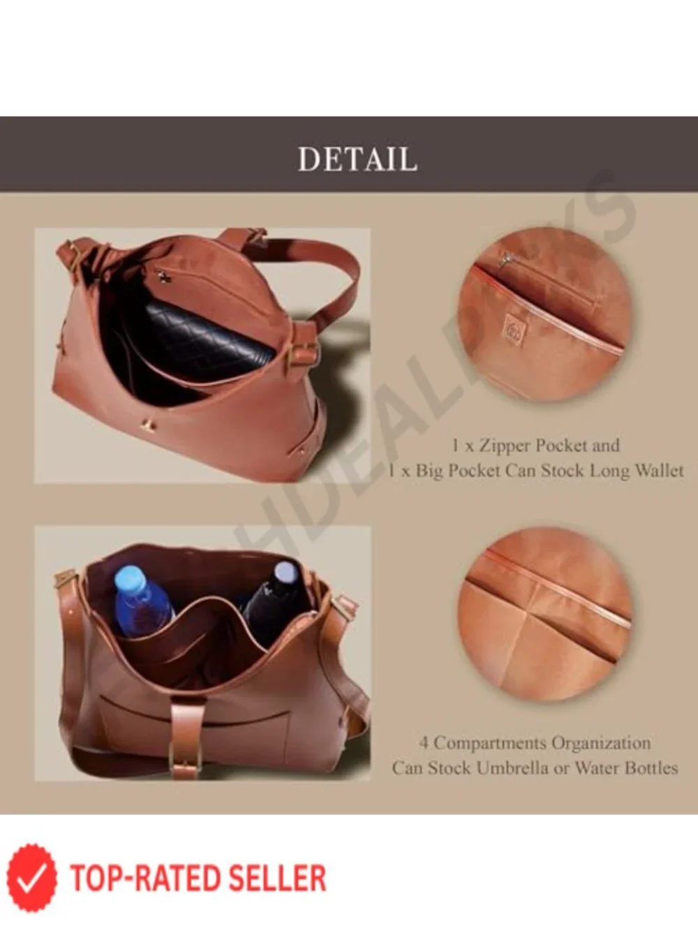 Vegan Leather Hobo Bag Medium Crossbody Shoulder Purse Handbag